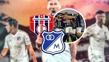 Unión Magdalena vs Millonarios Foto: Millonarios FC y Escudoteca