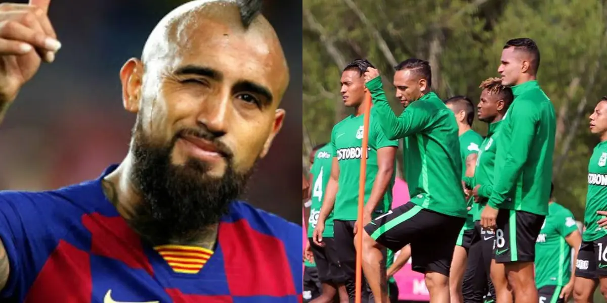 Uno de los jugadores más representativos de Atlético Nacional se comparó con Arturo Vidal y se volvió viral por este motivo