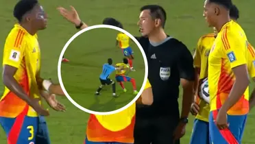 Uruguay vs Colombia Foto: Captura de Gol Caracol