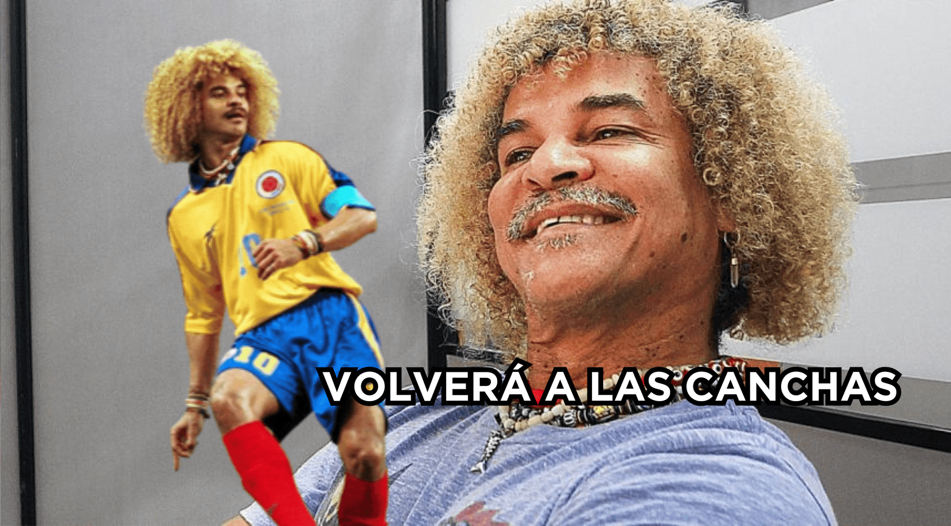 Valderrama se viste de corto para jugar nuevamente al fútbol.
