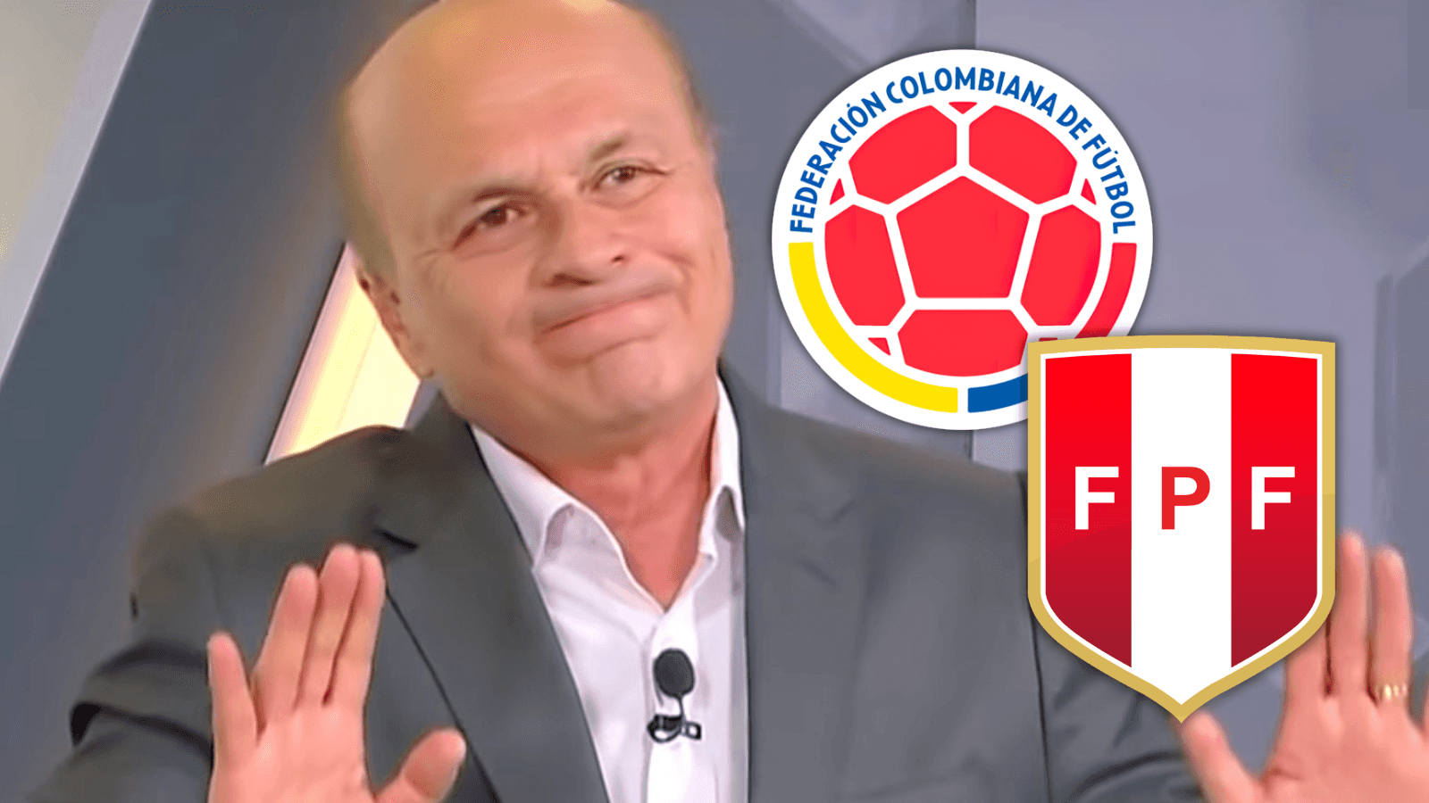 Vélez arremetió con fuerza contra Lorenzo y la Selección Colombia en plena transmisión. Foto: Escudoteca y Captura de Win Sports