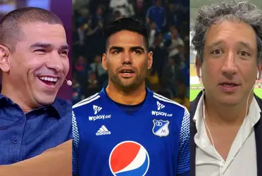 Víctor Hugo Aristizábal bajó de la nube a Antonio Casale con la ilusión que tiene de ver a Radamel Falcao en Millonarios FC.