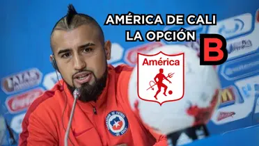 Vidal habló del América de Cali. Foto tomada del portal The Clinic y el logo de la web del América Cali.