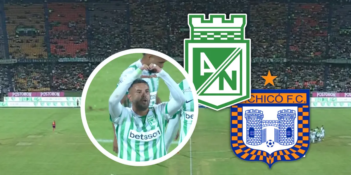(VIDEO) Le dicen que está "pesado", pero Edwin Cardona responde con este golazo para adelantar a Nacional. Foto: Captura de Win Sports y Escudoteca