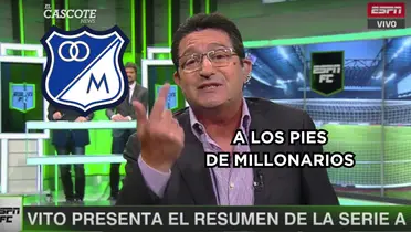 Horas antes de la final, Vito De Palma se rindió a los pies de Millonarios FC