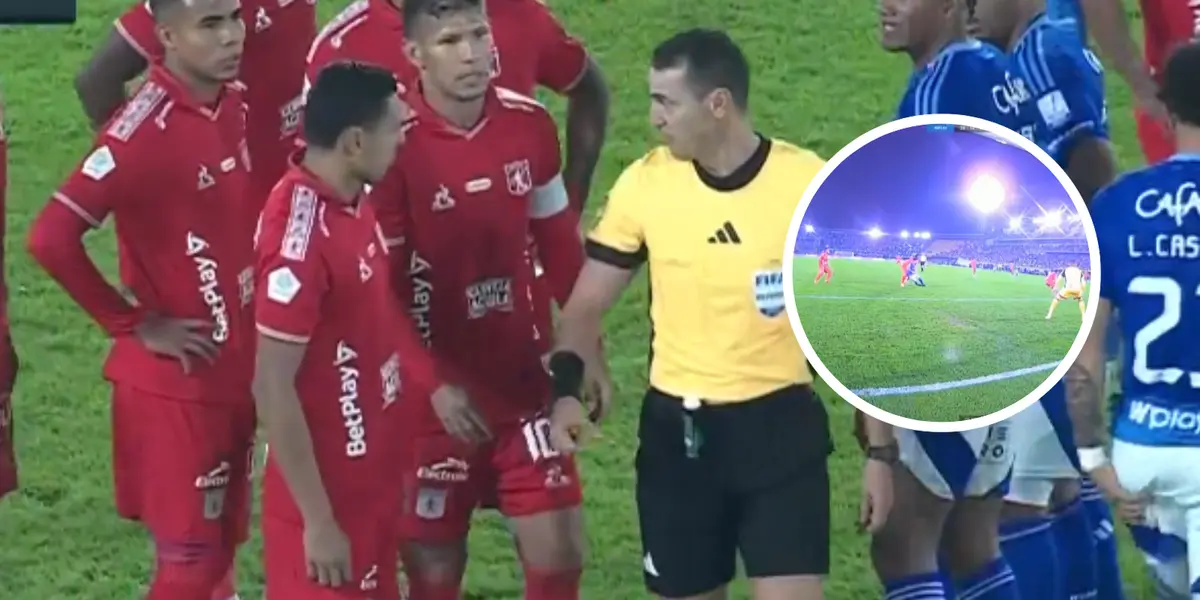 Wilmar Roldán y las dos polémicas de la noche en El Campín que han dado tema de que hablar Foto: Captura de Win Sports