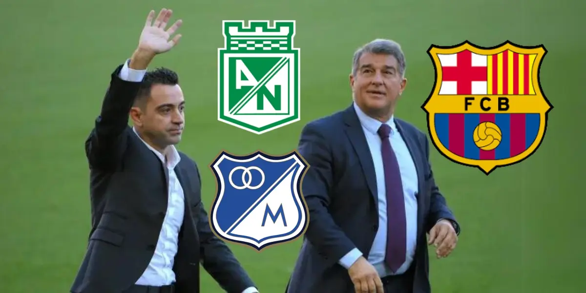 Xavi Hernández y Joan Laporta en el FC Barcelona