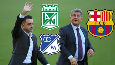 Xavi Hernández y Joan Laporta en el FC Barcelona