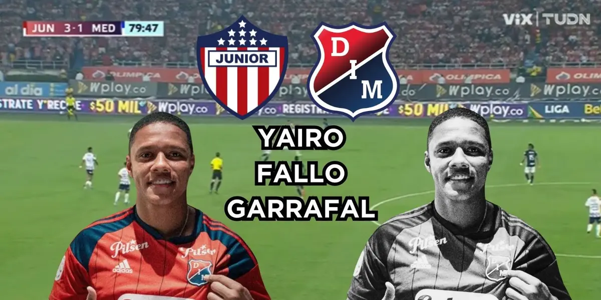 Yairo Moreno se comió un gol cantado en el DIM contra el Junior FC.