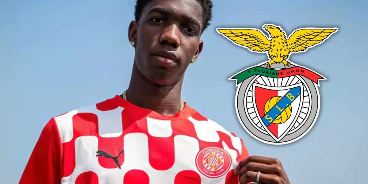 Yaser Asprilla está en la mira del Benfica y ya hay una cifra sobre la mesa. Foto: Girona CF y Escudoteca