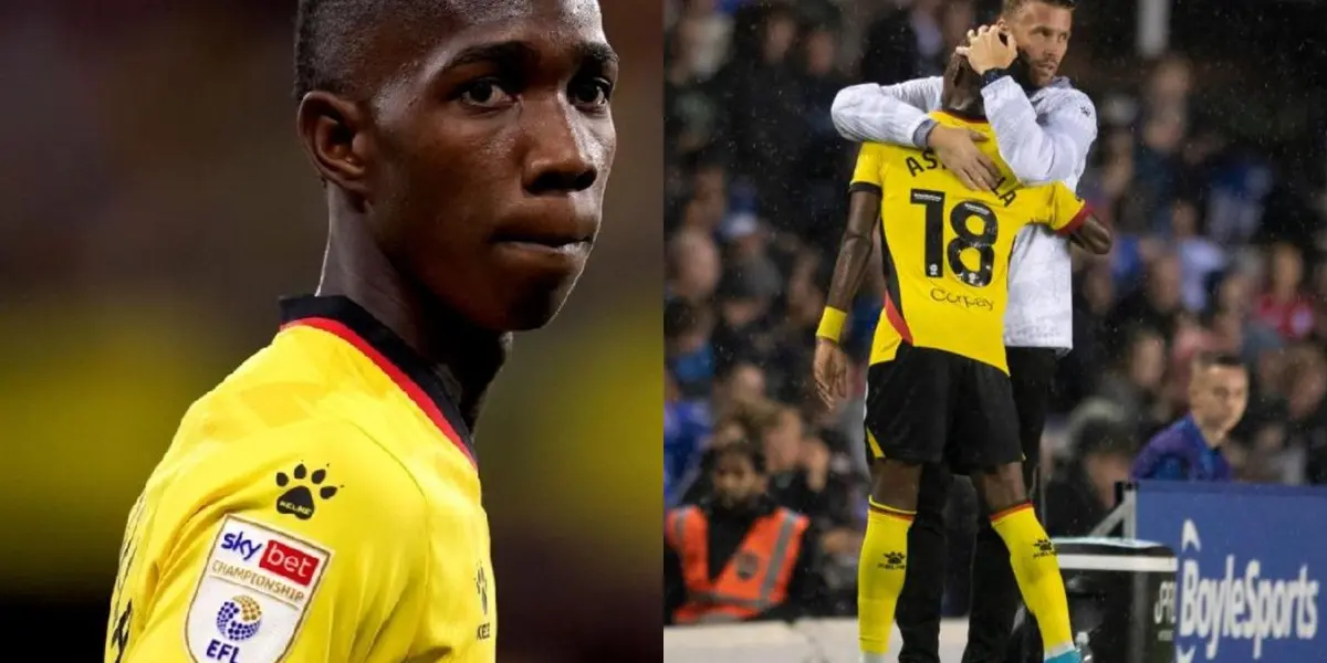 Yaser Asprilla recibió elogios de su entrenador en el Watford de Inglaterra.