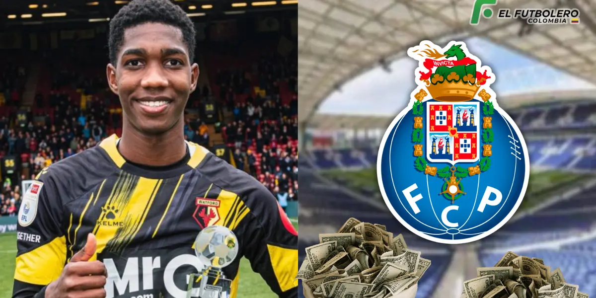 Yasser Asprilla Foto: Watford, FC Porto y Escudoteca PN