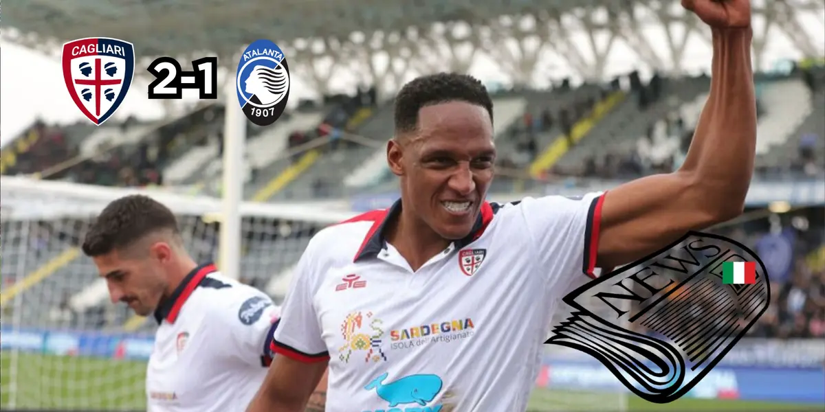 Yerry Mina con la camiseta de Cagliari de Italia. FOTO: Noticias Caracol