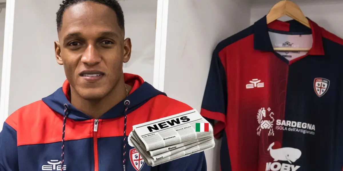 Yerry Mina debutó con  Cagliari.