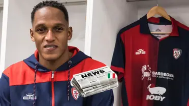 Yerry Mina debutó con Cagliari.
