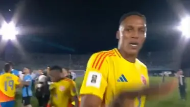 Yerry Mina en su momento polémico.