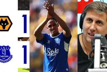 Yerry Mina es noticia por anotar un golazo con el Everton.