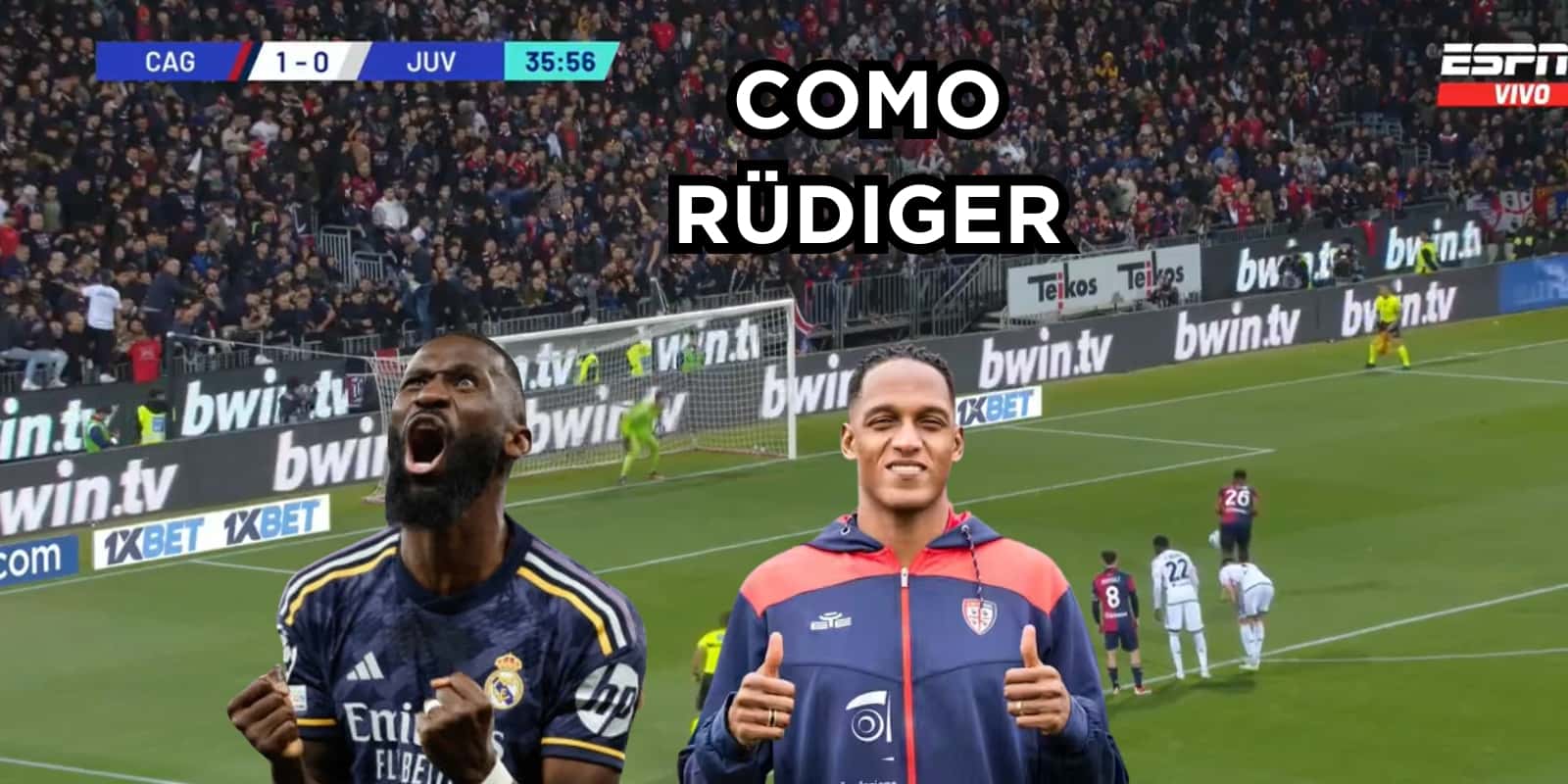 Yerry Mina hizo gol en Italia con el Cagliari ante la Juventus