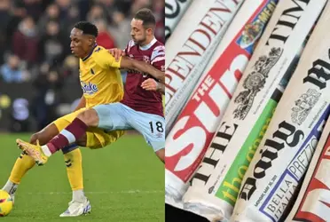 Yerry Mina no la pasa bien en el Everton de Inglaterra.