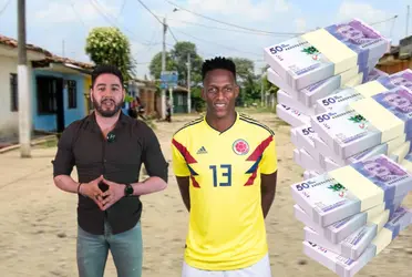 Yerry Mina pese a su alto sueldo no se olvida de su gente en Colombia.