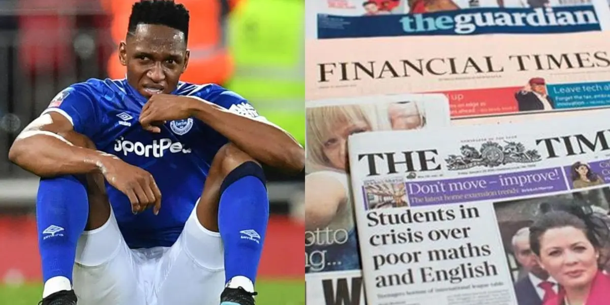 Yerry Mina regresó a jugar con el Everton y no recibió comentarios positivos.