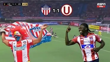 Yimmi Chará jugando Copa Libertadores ante Universitario. FOTO: ESPN