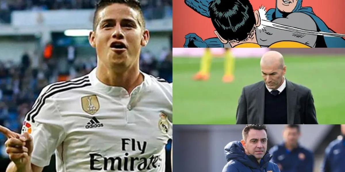 Zinedine Zidane habría recibido una lección de Xavi Hernández por James Rodríguez