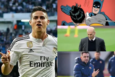 Zinedine Zidane habría recibido una lección de Xavi Hernández por James Rodríguez 