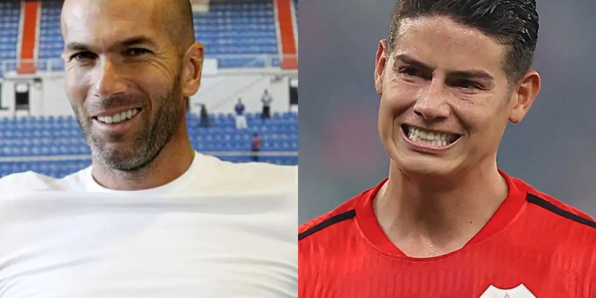 Zinedine Zidane podría ser el nuevo entrenador de James Rodríguez en seis meses; situación que no le agrada al colombiano por motivos conocidos.