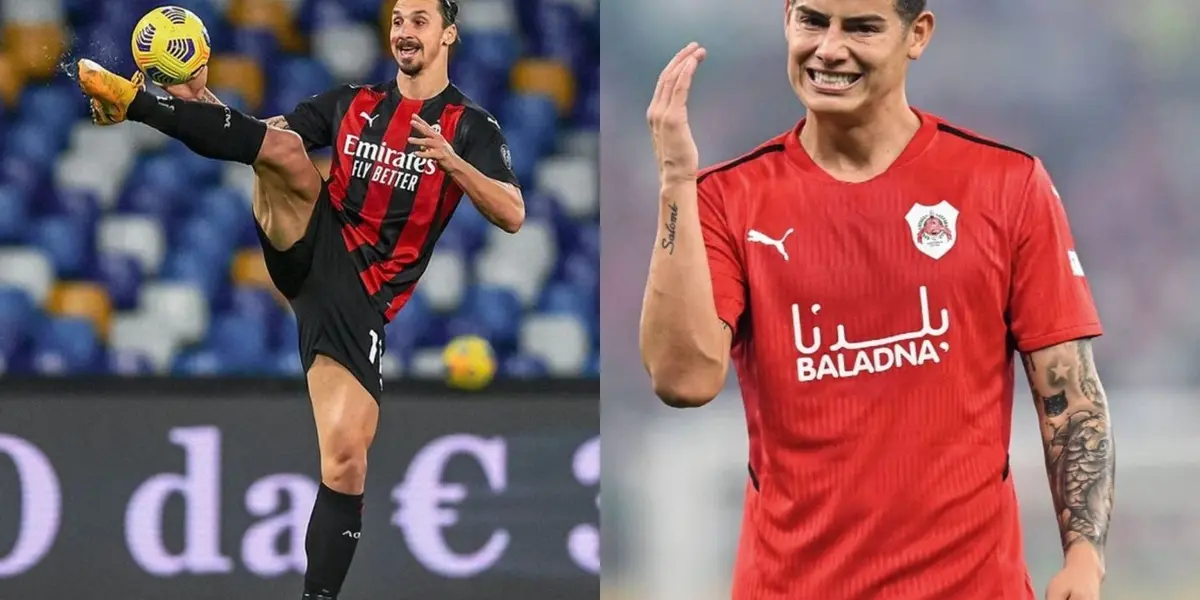 Zlatan Ibrahimović le daría una lección de humildad a James Rodríguez en medio del momento que vive el colombiano en Qatar.