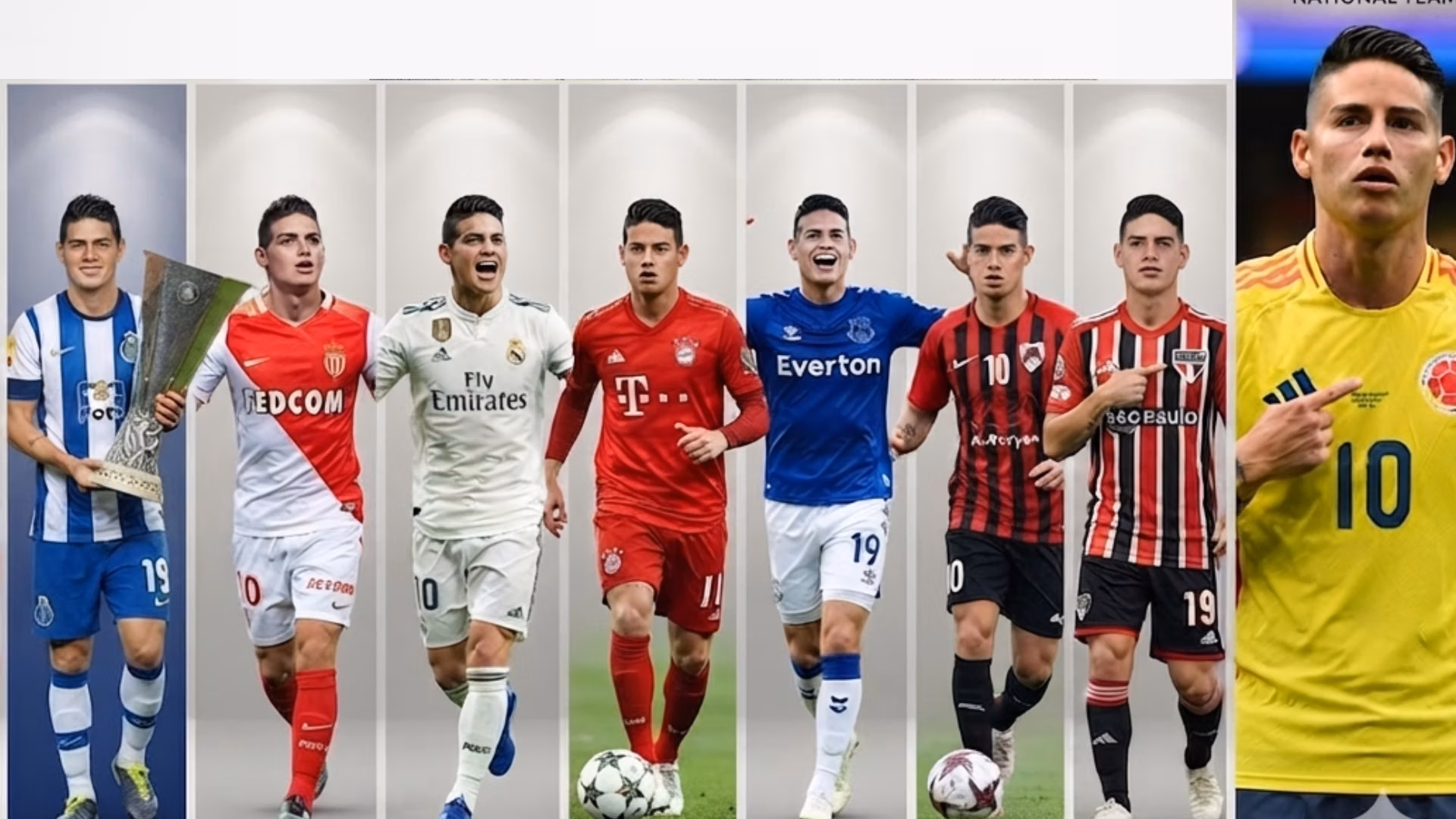 Algunos equipos de James Rodríguez