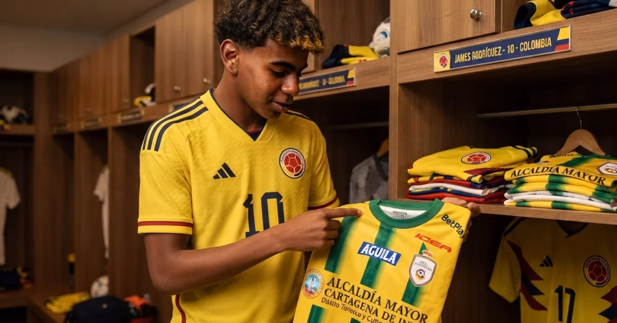 Lamine Yamal convirtió la camiseta de Real Cartagena en una pieza de su colección