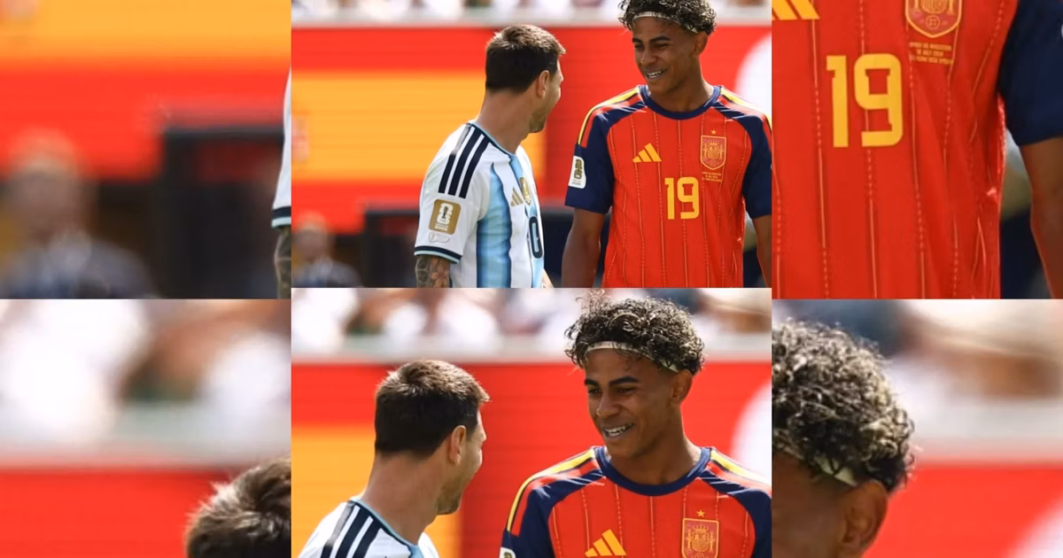 Lionel Messi y Lamine Yamal en la final del mundial