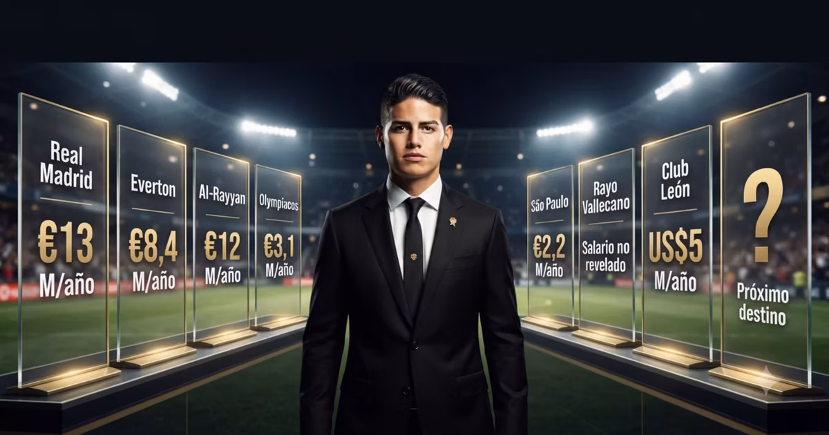 Algunos de los sueldos de James