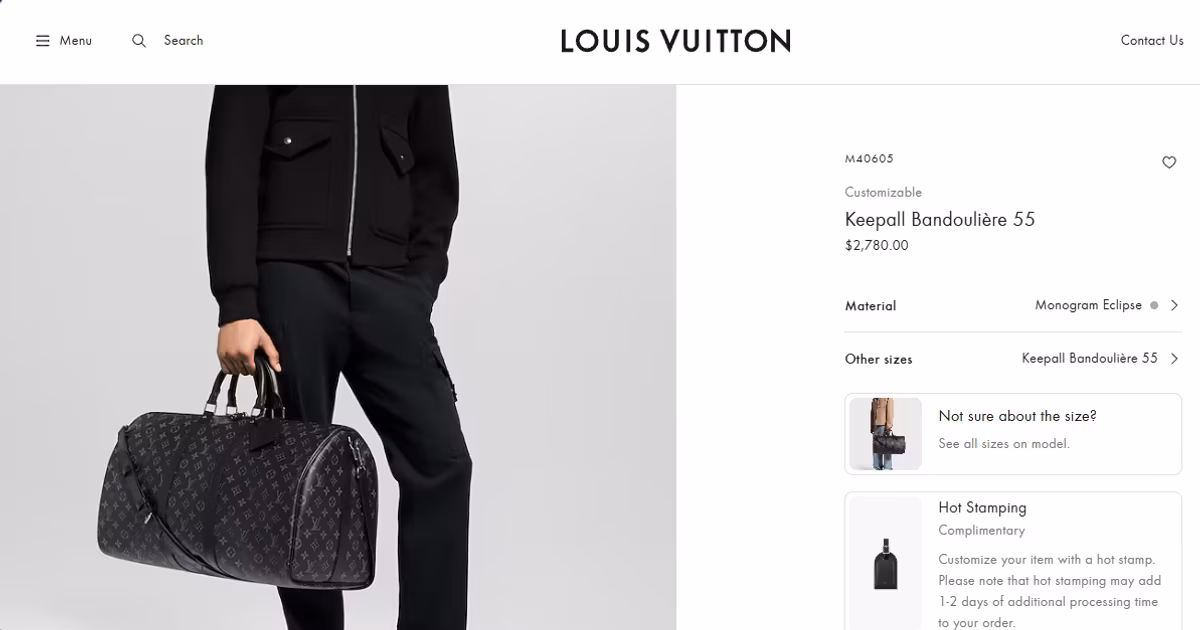 Bolso Louis Vuitton de Luis Díaz: el lujoso modelo Keepall Bandoulière 55 que el jugador de la Selección Colombia llevó a la gala del Balón de Oro.