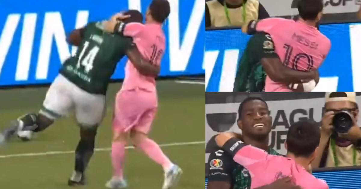 Abrazo a Messi