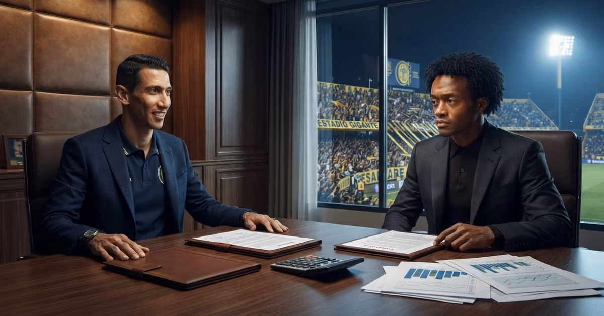 La diferencia salarial que tendrían Ángel Di María y Juan Guillermo Cuadrado en Rosario Central