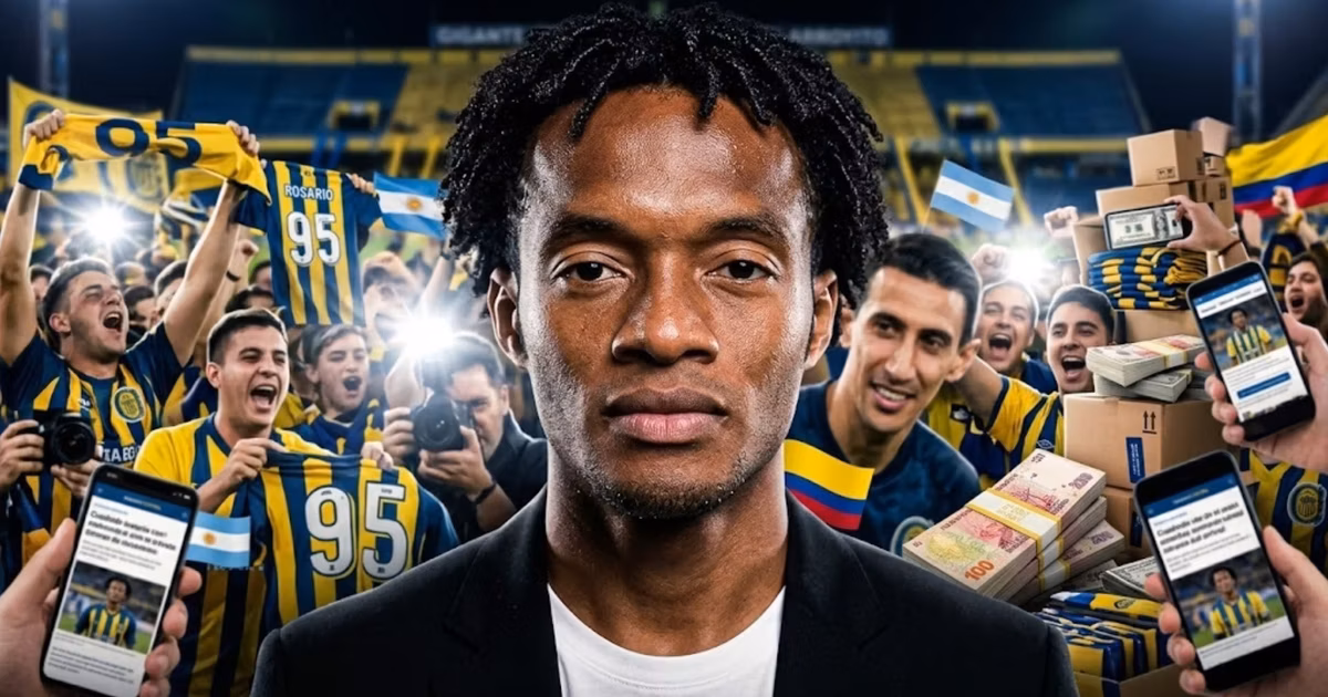 Juan Guillermo Cuadrado con Ángel Di María