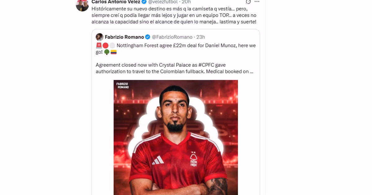 Post en X de Carlos Antonio Vélez