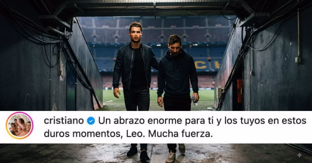 Comentario de Ronaldo al post de Messi