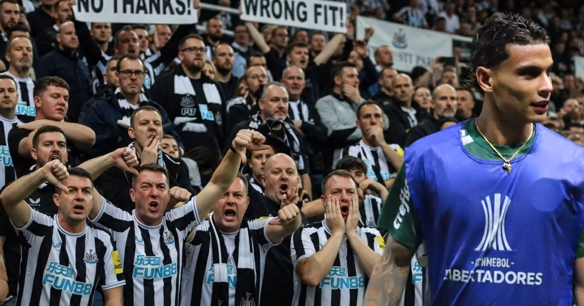 Parte de la afición del Newcastle rechaza el fichaje de Richard Ríos como reemplazo de Bruno Guimarães