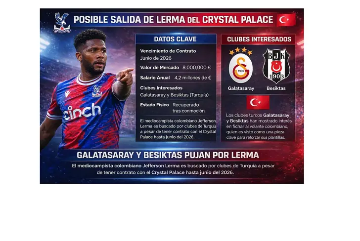 La posible salida de Lerma del Crystal Palace