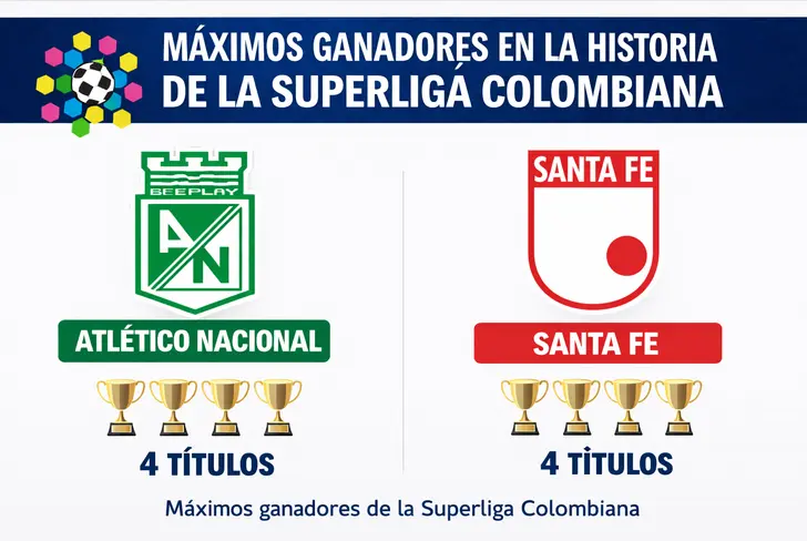 Los máximos ganadores de la Superliga Colombiana