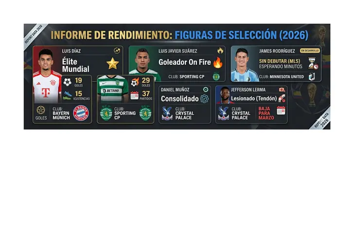 Cómo están las grandes figuras de la selección Colombia
