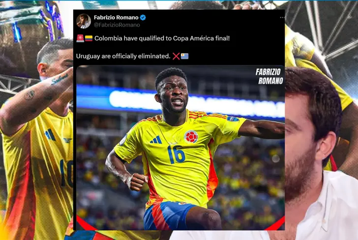 Reacción de Fabrizio Romano con la Selección de Colombia