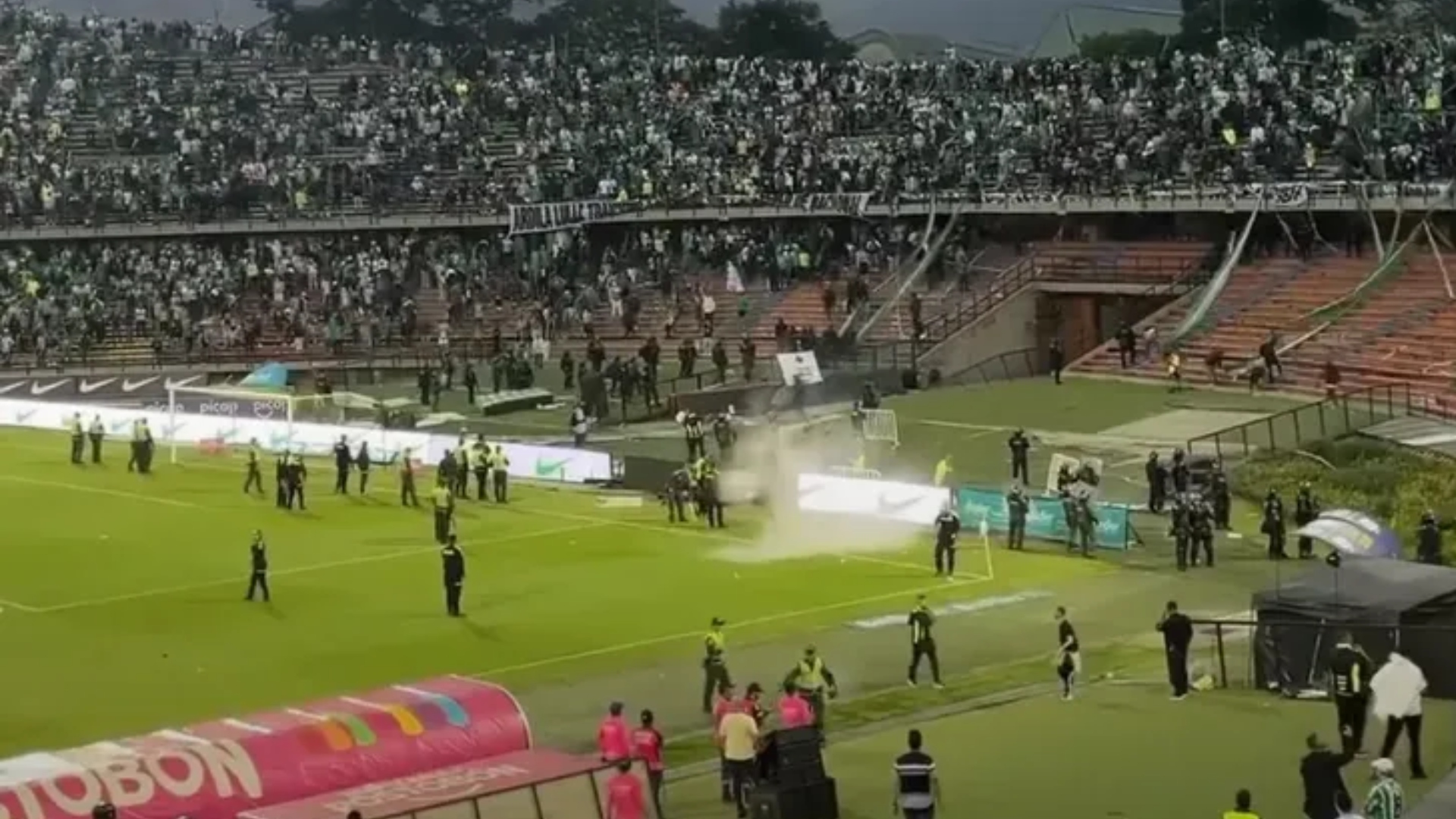Atlético Nacional. FOTO: Transmisión del partido