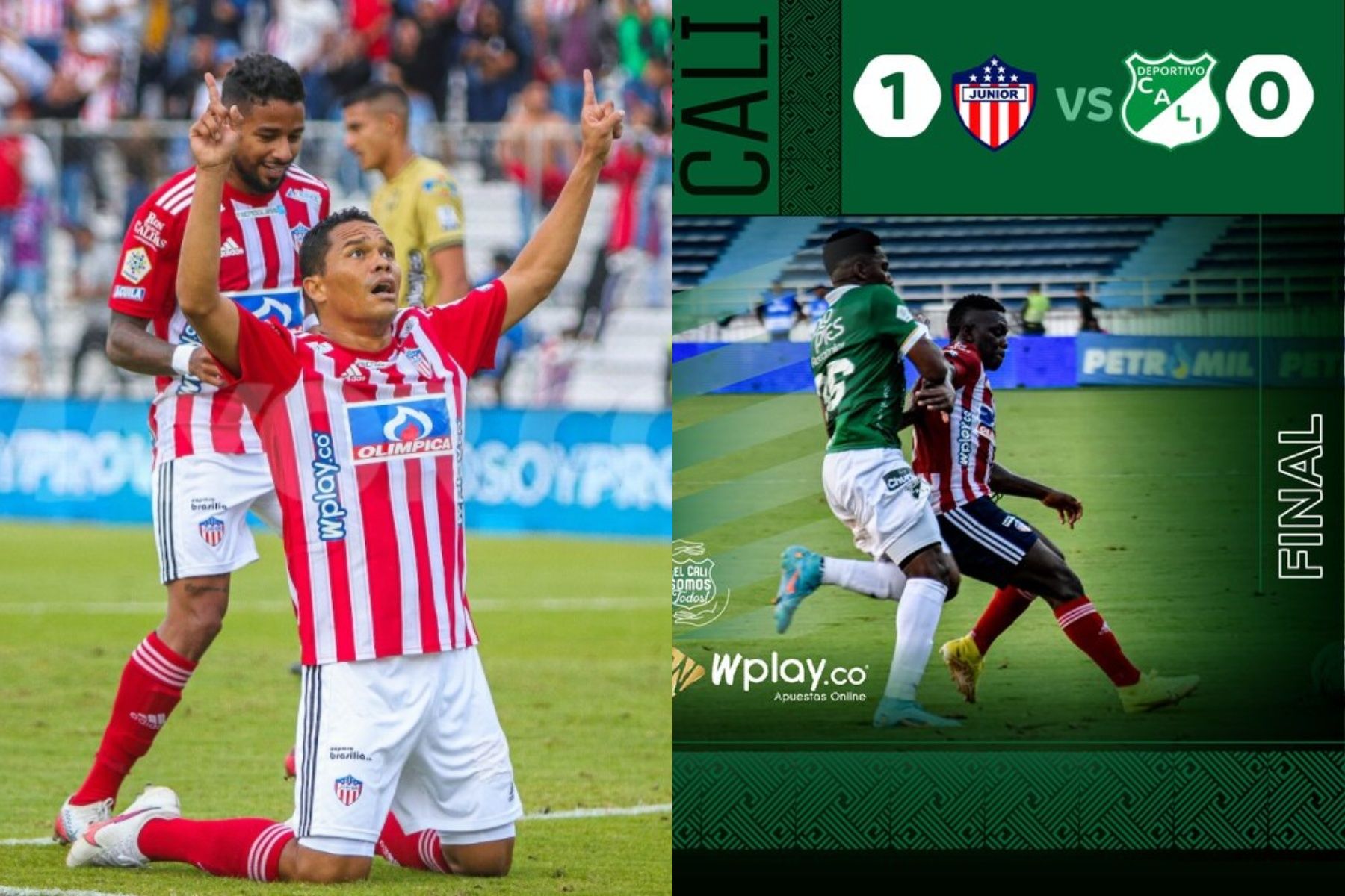 El gesto de Carlos Bacca tras golear al Deportivo Cali en el último ...