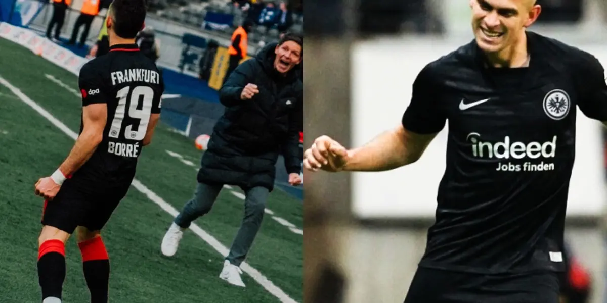 El colombiano Rafael Santos Borré anotó con su club el Eintracht Frankfurt y le mandó un mensaje a su club y a la Selección Colombia. 