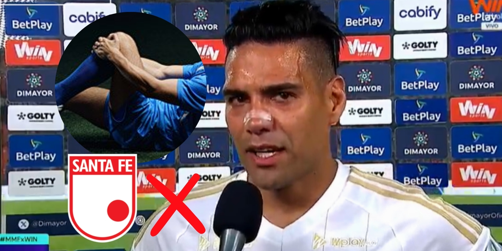 Hincha de Santa Fe pidió que a Radamel Falcao se le rompa la rodilla y ...