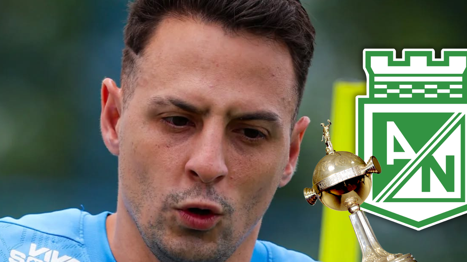 La condicion de Santiago Arias para poder llegar a Atlético Nacional en 2026 Foto: SC Bahia, Escudoteca y CONMEBOL 